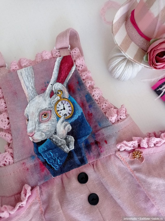 🎩🐰💗Комплект в стиле Шляпника для Готц/50 (фото 4)