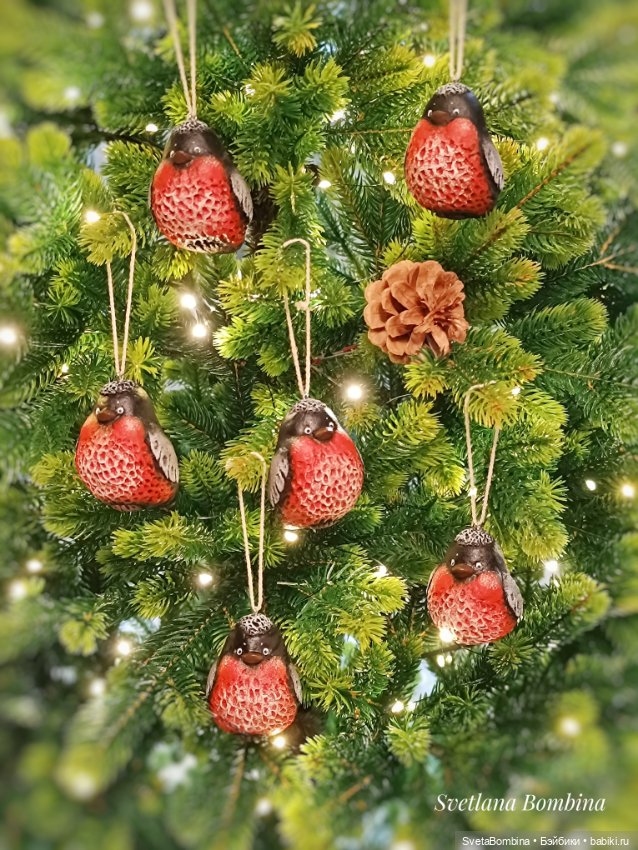 Снегирь. Ëлочная игрушка — Авторские игрушки (фото 2)