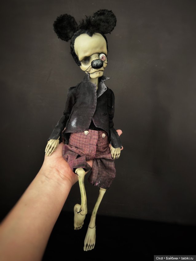 Микки Маус авторская художественная кукла (фото 2)
