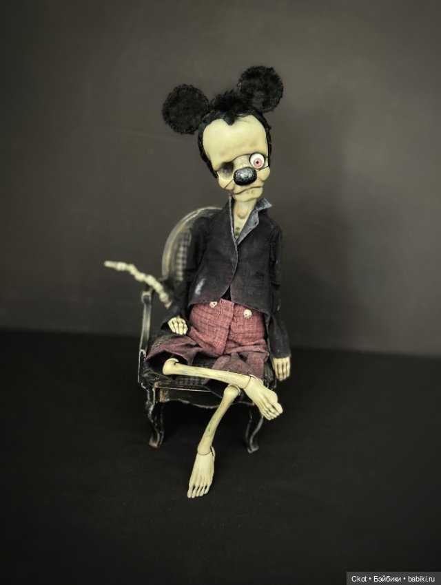 Микки Маус авторская художественная кукла (фото 4)