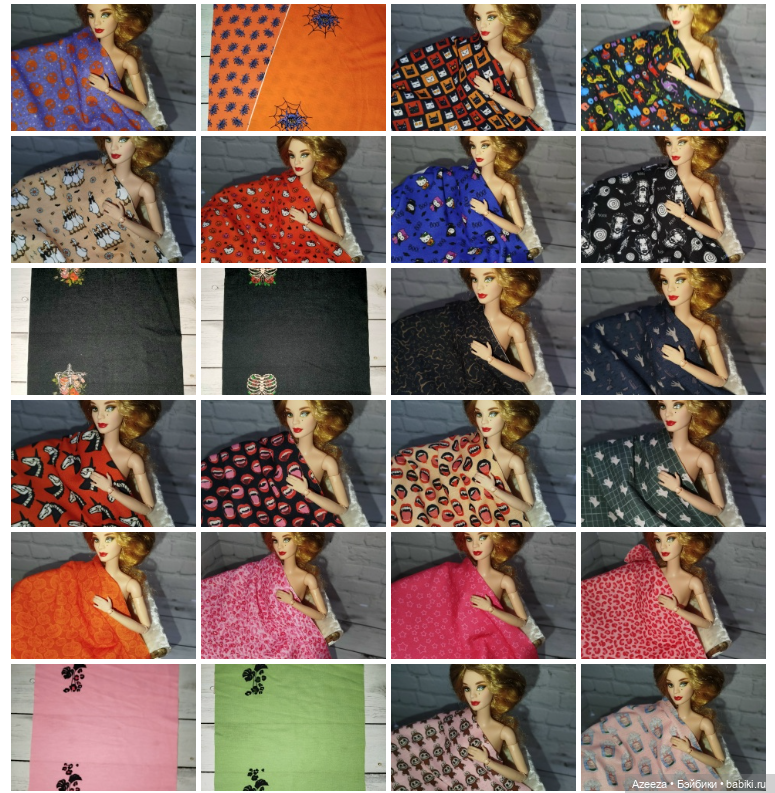 Ткани для пошива кукольной одежды (мелкий вразмерный рисунок, в наличии и под заказ) (фото 4)