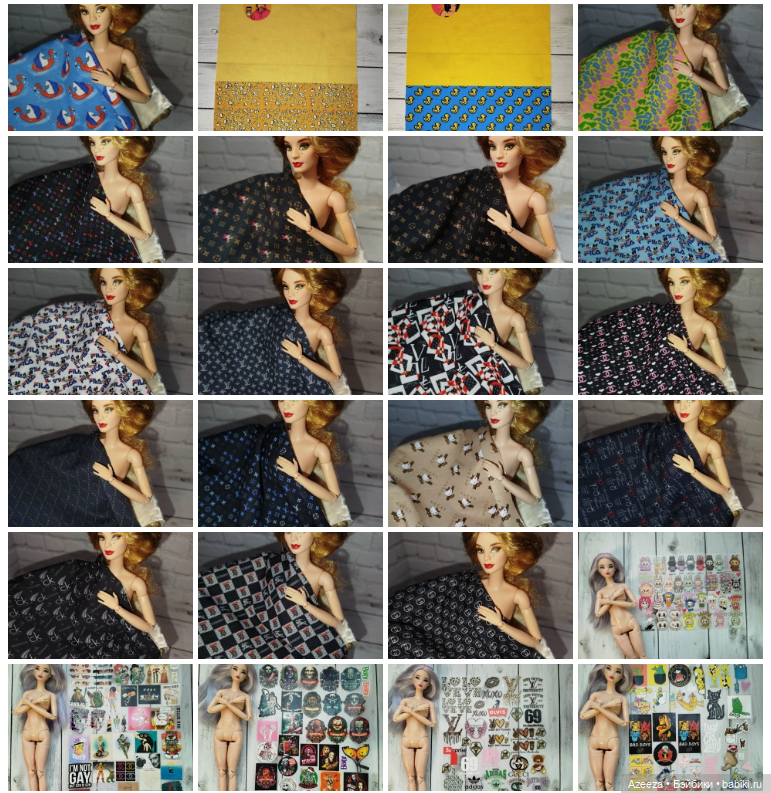 Ткани для пошива кукольной одежды (мелкий вразмерный рисунок, в наличии и под заказ) (фото 6)