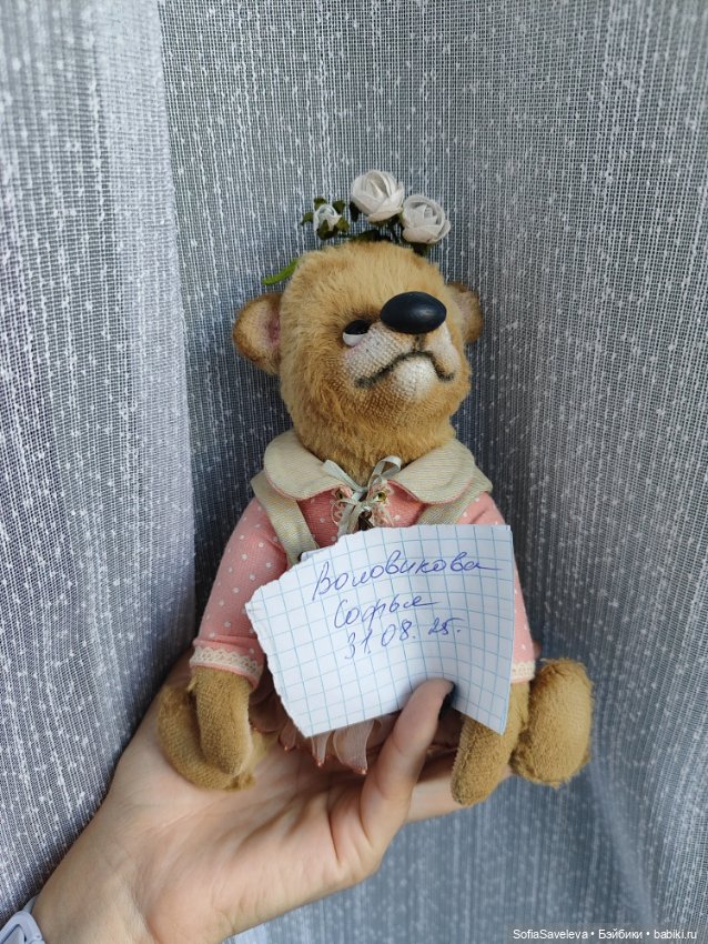 Авторская игрушка мишка тедди (фото 4)