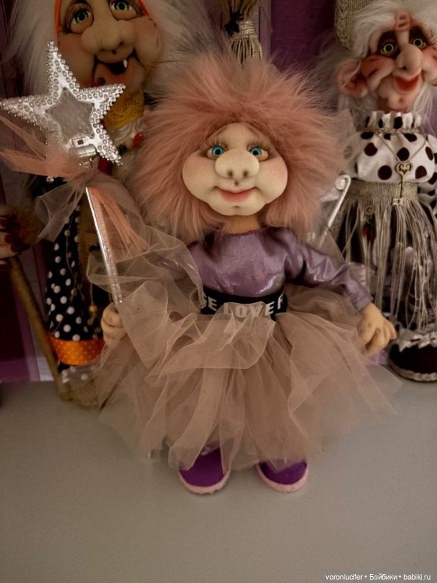 Фея в скульптурно-каркасной технике из капрона (фото 5)