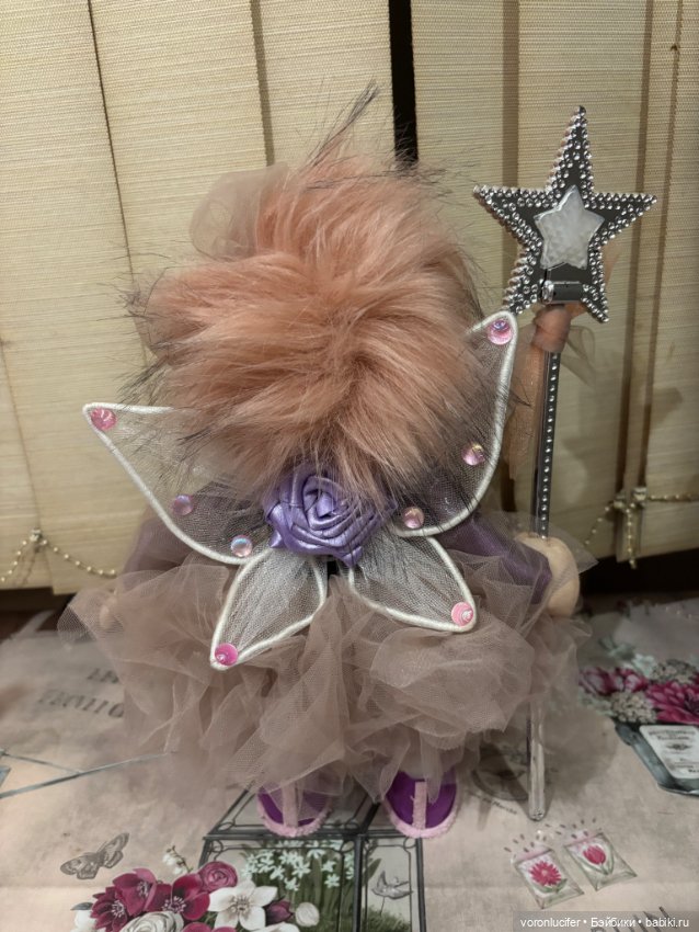 Фея в скульптурно-каркасной технике из капрона (фото 3)