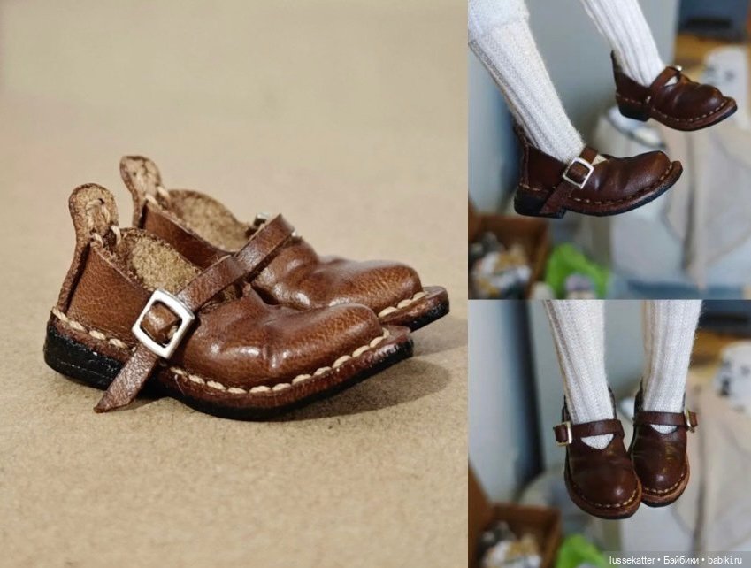 Кожаные туфли для Neo Middie Blythe Licca Momoko Obitsu Wonder Frog