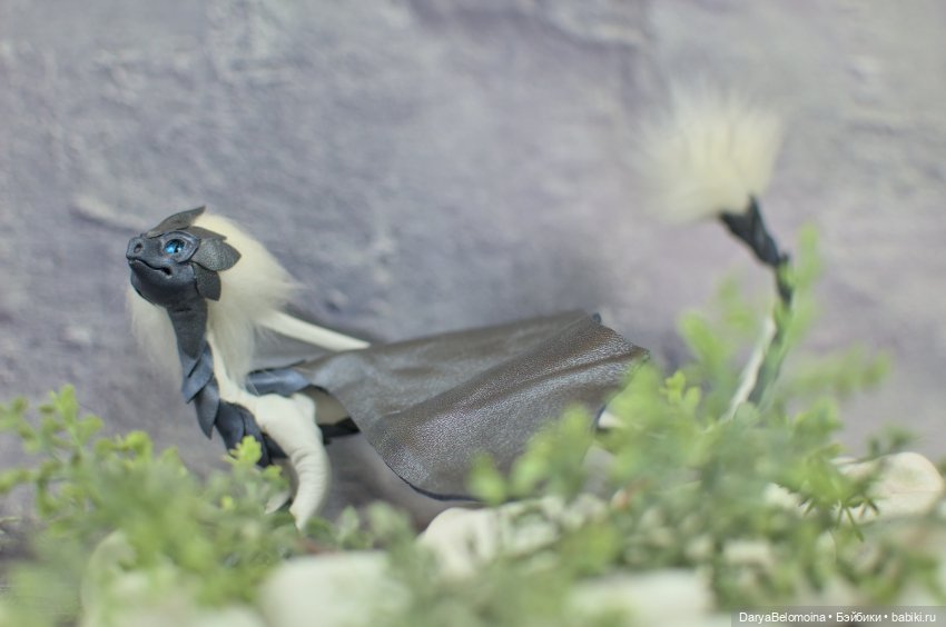 Серебристо-белый дракон — Авторские игрушки (фото 4)