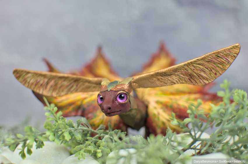 Осенний кленовый дракон — Авторские игрушки (фото 8)