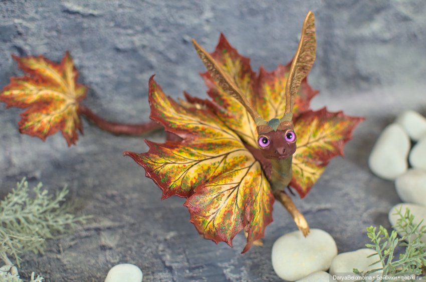 Осенний кленовый дракон — Авторские игрушки (фото 7)