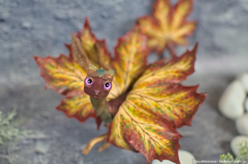 Осенний кленовый дракон — Авторские игрушки (фото 6)