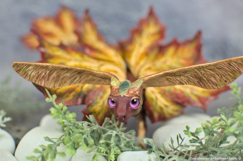 Осенний кленовый дракон — Авторские игрушки (фото 9)