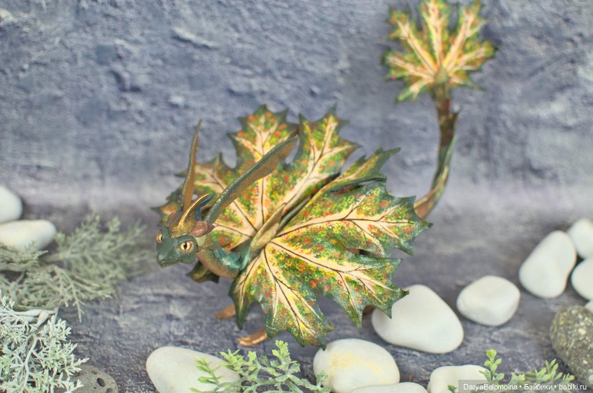 Зеленый кленовый дракон — Авторские игрушки (фото 4)