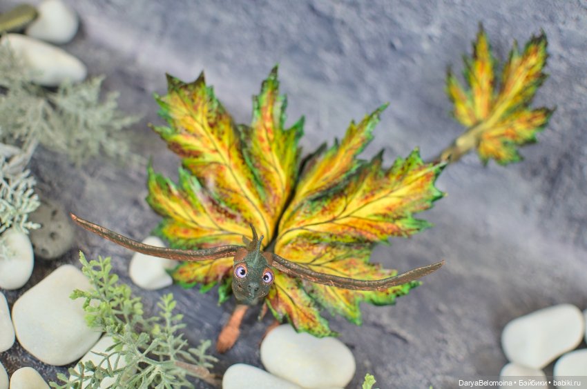 Яркий кленовый дракон — Авторские игрушки (фото 7)