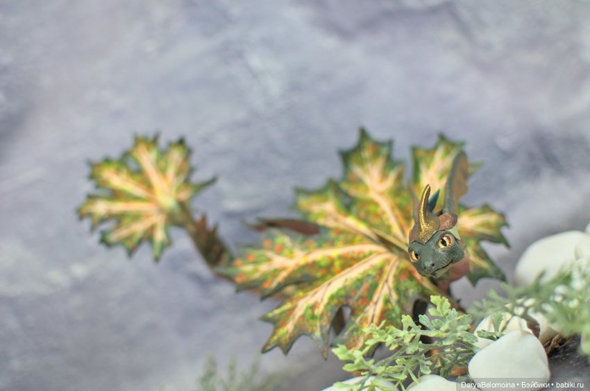 Зеленый кленовый дракон — Авторские игрушки (фото 9)