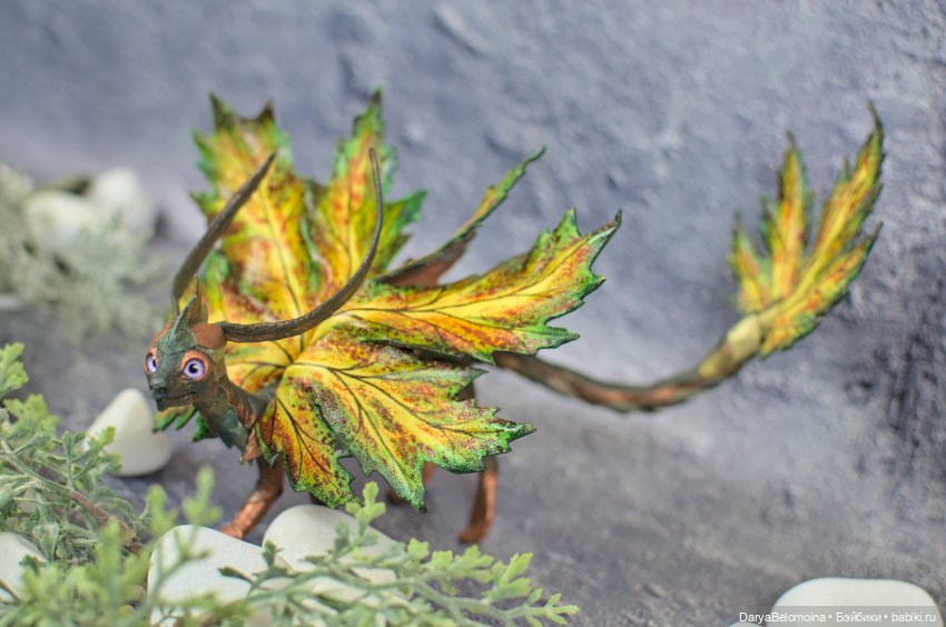 Яркий кленовый дракон — Авторские игрушки (фото 6)