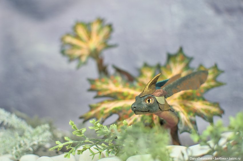 Зеленый кленовый дракон — Авторские игрушки (фото 10)