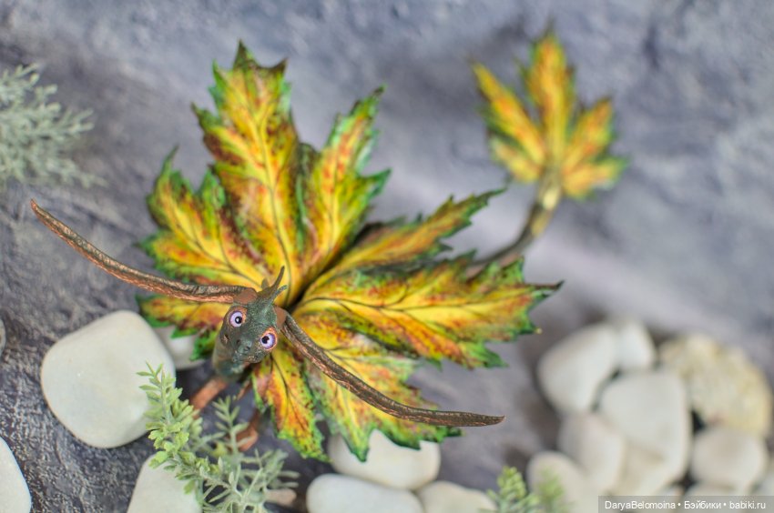 Яркий кленовый дракон — Авторские игрушки (фото 8)