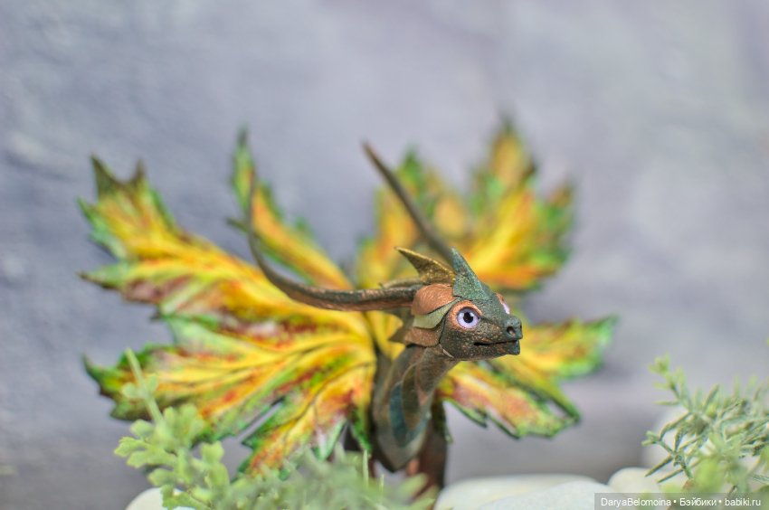 Яркий кленовый дракон — Авторские игрушки (фото 4)