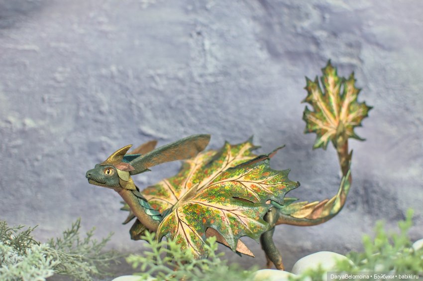 Зеленый кленовый дракон — Авторские игрушки (фото 3)