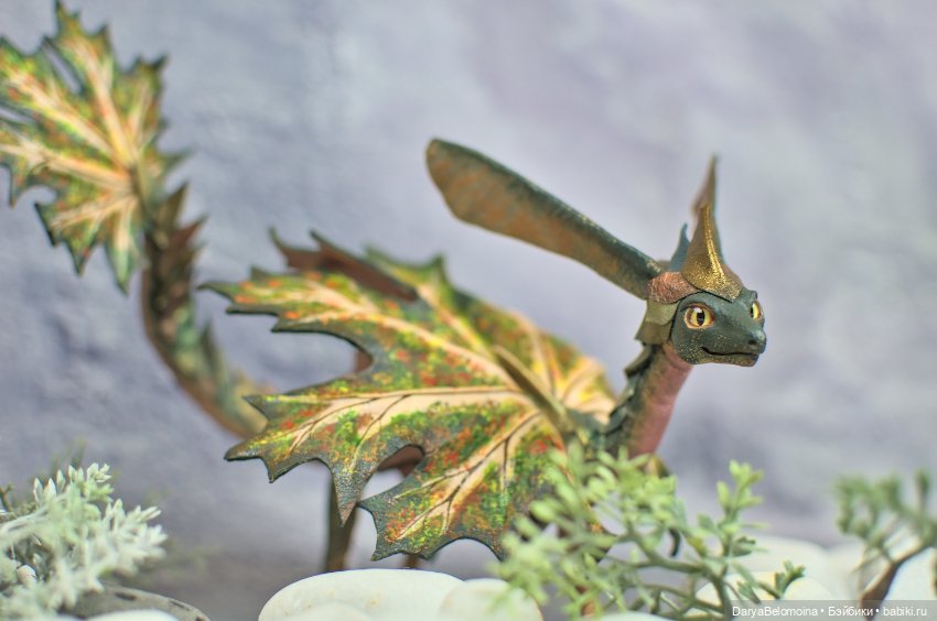 Зеленый кленовый дракон — Авторские игрушки (фото 8)