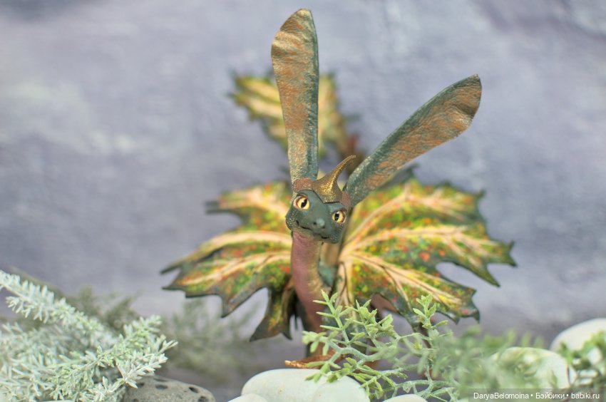 Зеленый кленовый дракон — Авторские игрушки (фото 5)