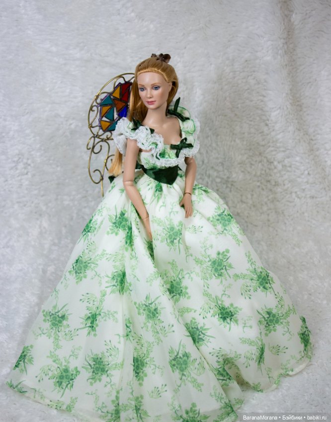 Миниатюра кованый стул с витражом для куклы 1/4 (фото 6)