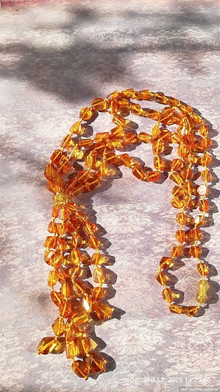 Янтарь Калининград природный Галстук (фото 3)