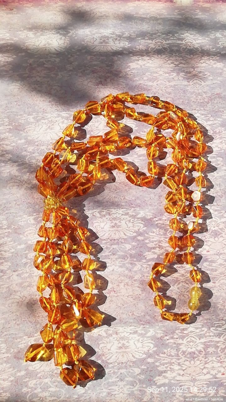 Янтарь Калининград природный Галстук (фото 4)