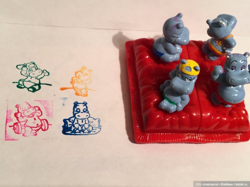 Киндер. Макси. Бегемоты на подушке. Печатающие (фото 7)