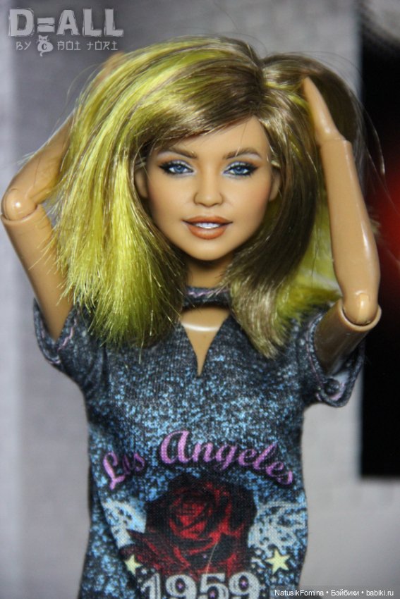 ООАК голова куклы Барби Игра с модой Barbie Fashionistas #87 Rockstar Glam (фото 3)