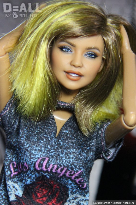 ООАК голова куклы Барби Игра с модой Barbie Fashionistas #87 Rockstar Glam (фото 4)