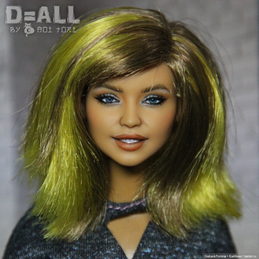 ООАК голова куклы Барби Игра с модой Barbie Fashionistas #87 Rockstar Glam