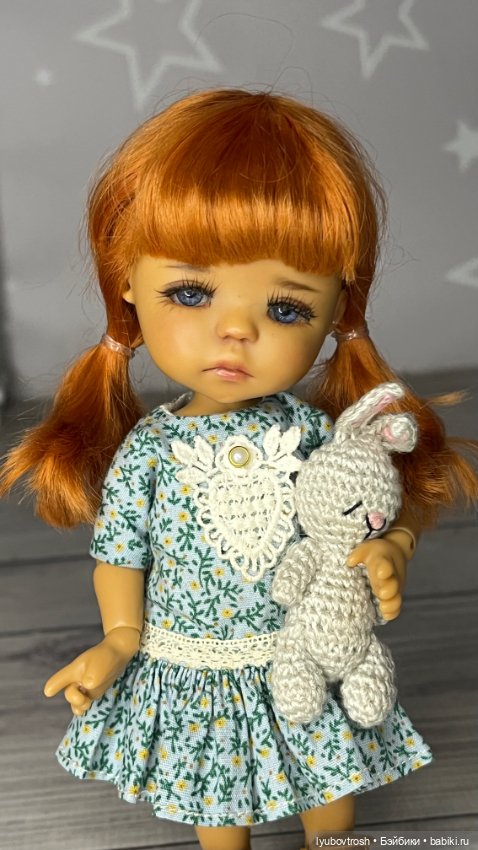 Натуральный парик 5/6 для маленьких кукол с обхватом головы 13,5см (фото 4)