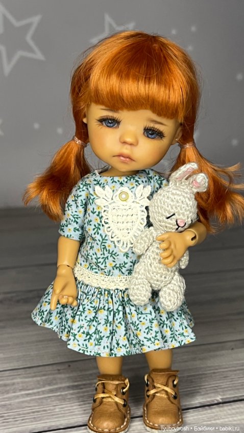 Натуральный парик 5/6 для маленьких кукол с обхватом головы 13,5см