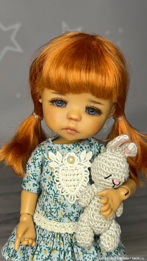 Натуральный парик 5/6 для маленьких кукол с обхватом головы 13,5см (фото 2)