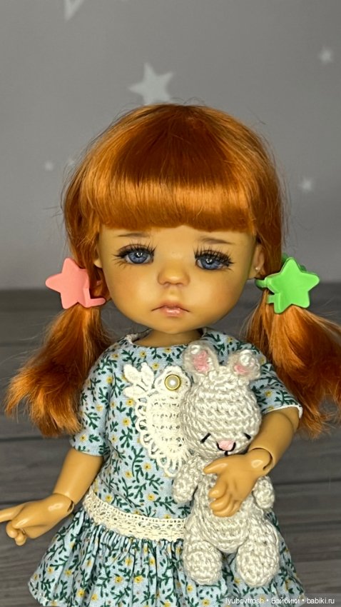 Натуральный парик 5/6 для маленьких кукол с обхватом головы 13,5см (фото 10)