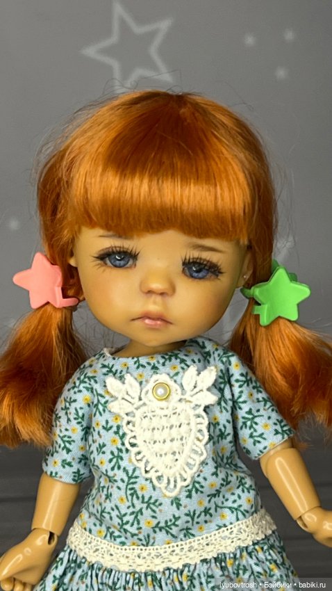 Натуральный парик 5/6 для маленьких кукол с обхватом головы 13,5см (фото 6)