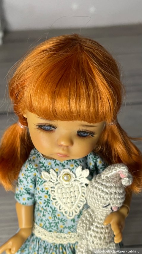 Натуральный парик 5/6 для маленьких кукол с обхватом головы 13,5см (фото 3)