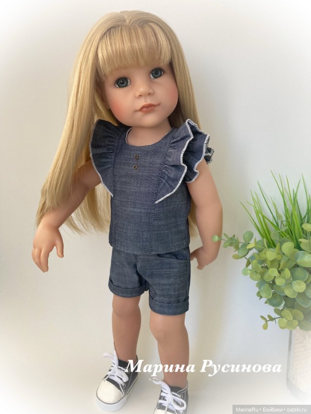 Блузка и шорты для куклы Готц (фото 3)