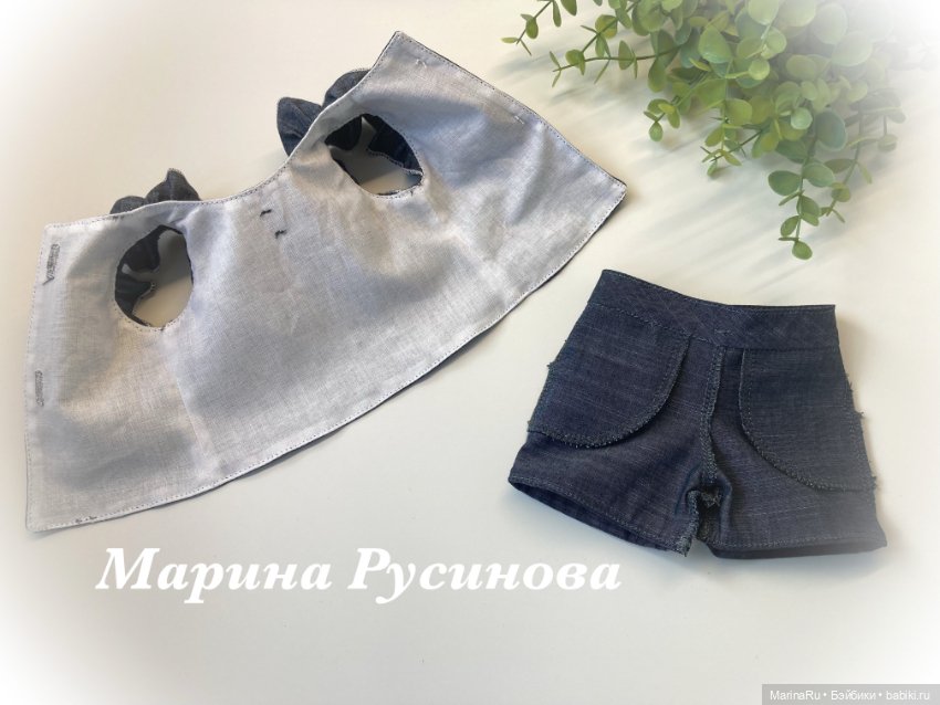 Блузка и шорты для куклы Готц (фото 7)
