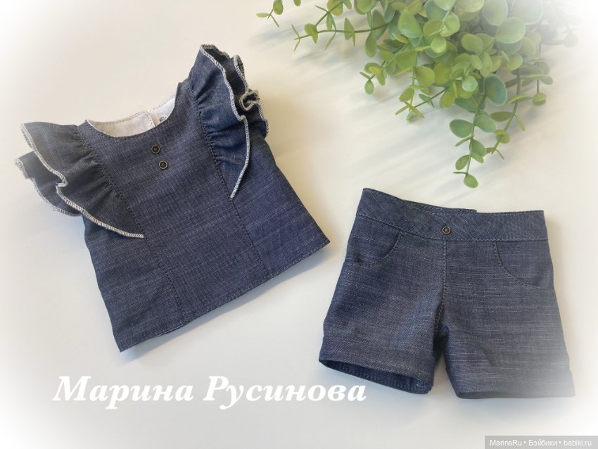 Блузка и шорты для куклы Готц (фото 6)