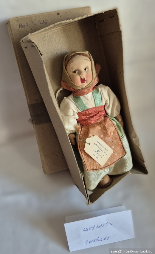 Антикварная итальянская кукла Lenci-type