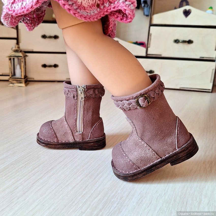 Велюровые сапожки на молнии с внутренней стороны на Готц50 (фото 2)