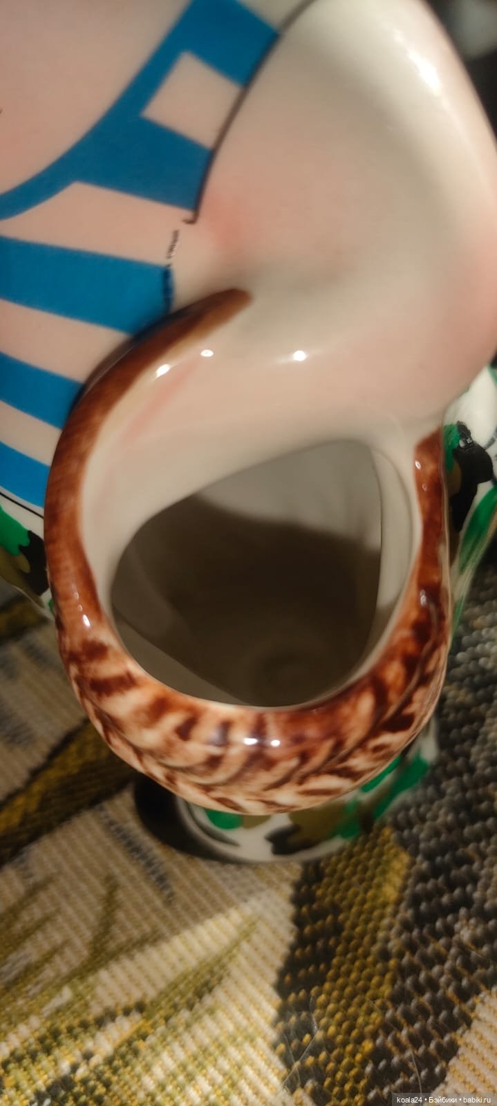 Статуэтка, фигурка, карандашница, вазочка Гжель. Поросёнок (фото 4)