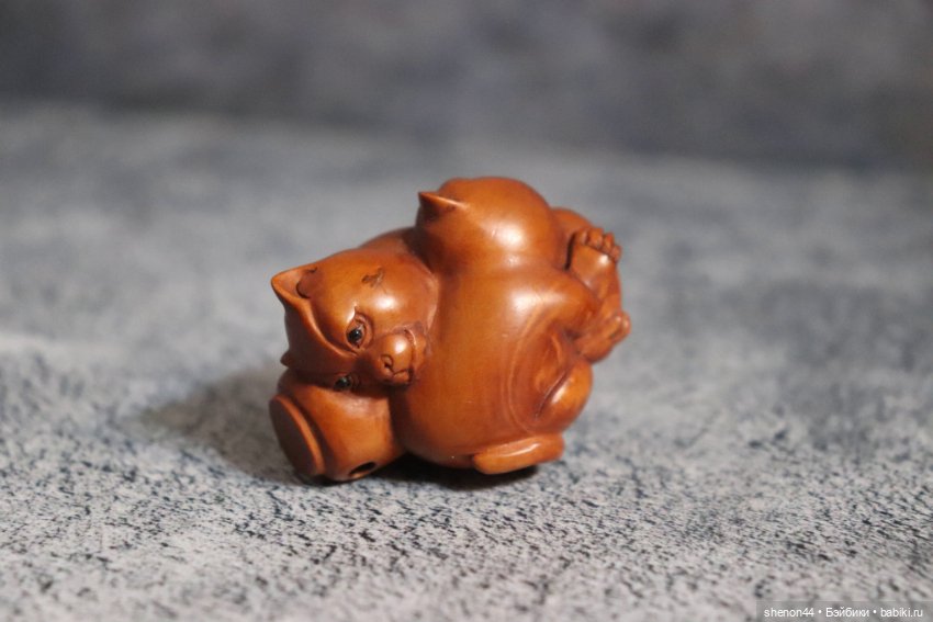 Нэцкэ "Играющие котята". Винтаж (фото 6)