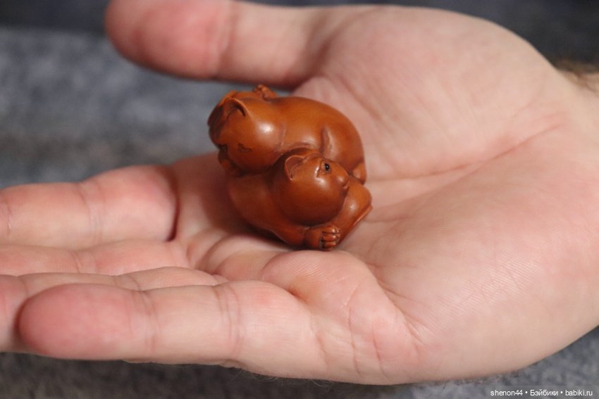 Нэцкэ "Играющие котята". Винтаж