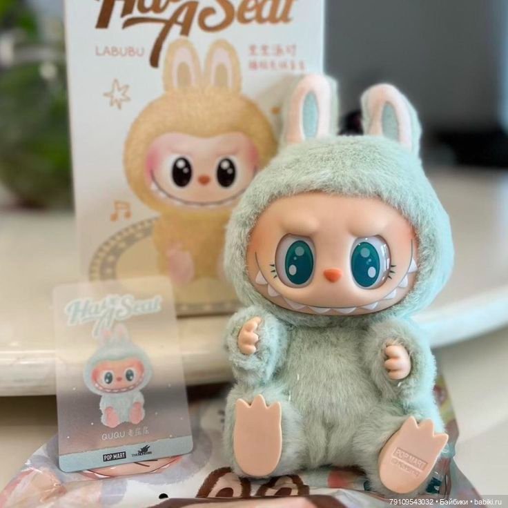 Мятный Ququ💚 Labubu Have a Seat Pop Mart