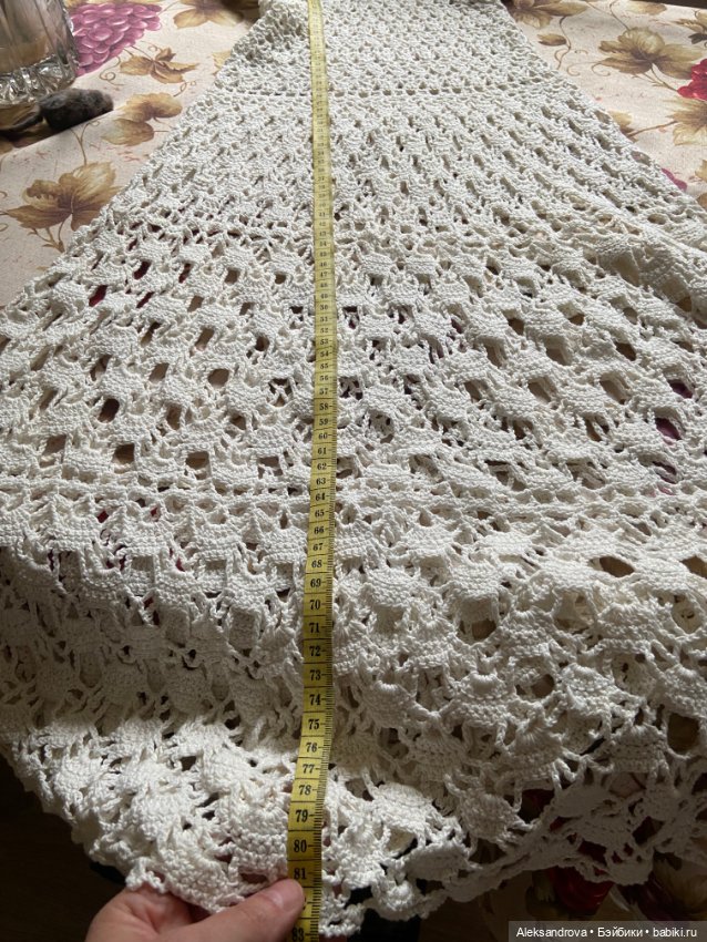 Красивое плетёное длинное платье (фото 3)