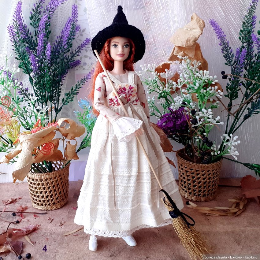Нарядные комплекты одежды для Барби Barbie в винтажном стиле. Костюм фея/ведьма/золушка/принцесса (фото 4)
