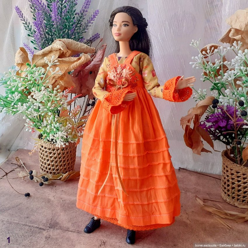 Нарядные комплекты одежды для Барби Barbie в винтажном стиле. Костюм фея/ведьма/золушка/принцесса (фото 3)